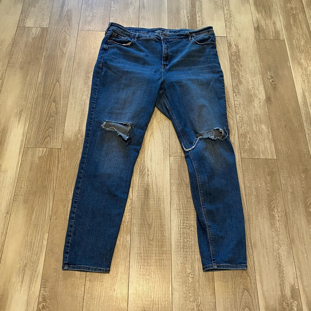 Old Navy Blue Skinny Jeans Distressed